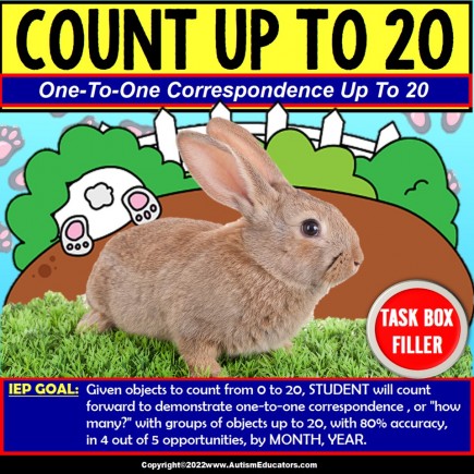 Numbers to 20 | Count How Many for Correspondence Spring TASK BOX FILLER®